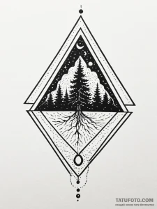 Oak relic through spectral rift, tattoo sketc... - эскиз тату (№1751240866_0, 29.06.2025 23:47) — Tatufoto.com