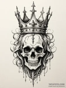 Ghost relic crowned with bone, concept art fo... - эскиз тату (№1751241031_0, 29.06.2025 23:50) — Tatufoto.com