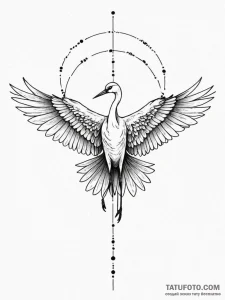 Kimono with spectral crane pattern, tattoo dr... - эскиз тату (№1751241732_0, 30.06.2025 00:02) — Tatufoto.com