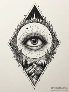 Spectral mirror devouring light, artistic tat... - эскиз тату (№1751242556_0, 30.06.2025 00:15) — Tatufoto.com