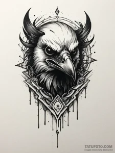 Raven mask veiled in shadows, tattoo sketch d... - эскиз тату (№1751242644_0, 30.06.2025 00:17) — Tatufoto.com