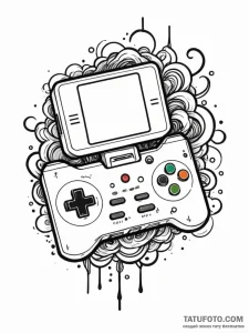 Memory card from an old game console, tattoo... - эскиз тату (№1751242876_0, 30.06.2025 00:21) — Tatufoto.com