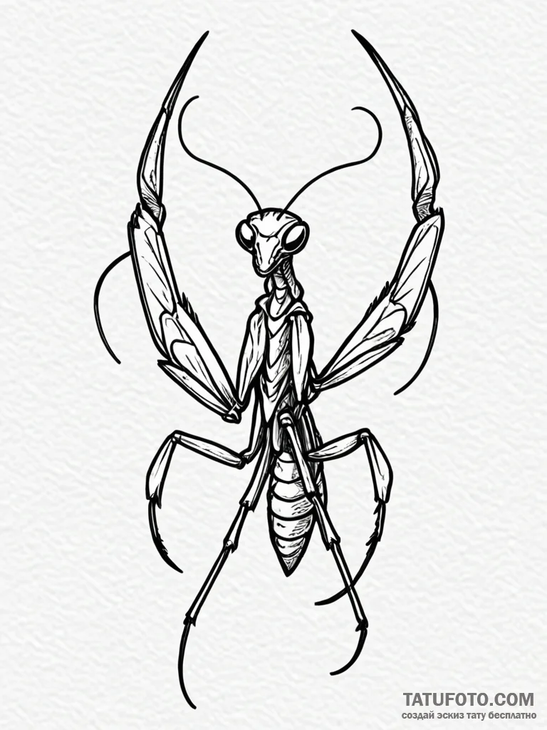 Mantis claw grasping relic, tattoo drawing ou... - эскиз тату (№1751244633_0, 30.06.2025 00:50) — Tatufoto.com