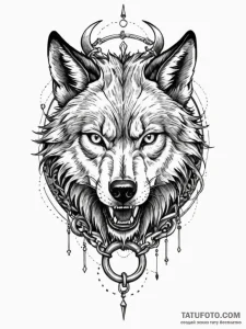 Fenrir breaking his chains, artistic tattoo s... - эскиз тату (№1751246170_0, 30.06.2025 01:16) — Tatufoto.com