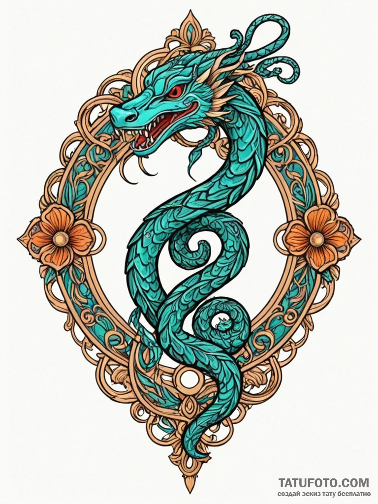 Filigree key turning into a serpent, artistic... - эскиз тату (№1751246612_0, 30.06.2025 01:23) — Tatufoto.com