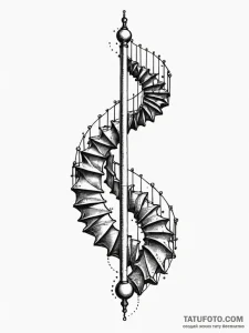 Archimedes' screw, symbolizing ingenuity and... - эскиз тату (№1751247139_0, 30.06.2025 01:32) — Tatufoto.com