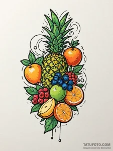 A powerful blender blending fruit, healthy,,... - эскиз тату (№1751250314_0, 30.06.2025 02:25) — Tatufoto.com