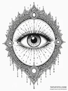Sacred eye beneath spectral arch, artistic ta... - эскиз тату (№1751251194_0, 30.06.2025 02:39) — Tatufoto.com