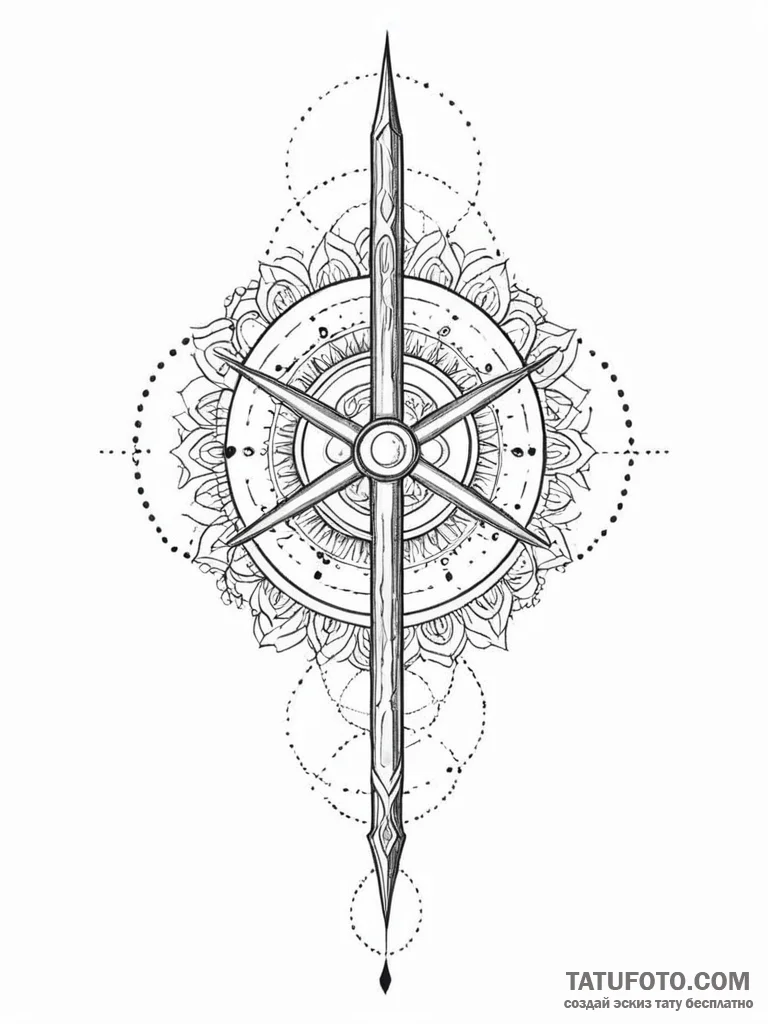Tuning fork, representing harmony and resonan... - эскиз тату (№1751253582_0, 30.06.2025 03:19) — Tatufoto.com