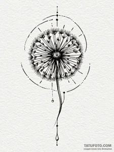 Dandelion seed floating, minimalist single li... - эскиз тату (№1751254063_0, 30.06.2025 03:27) — Tatufoto.com