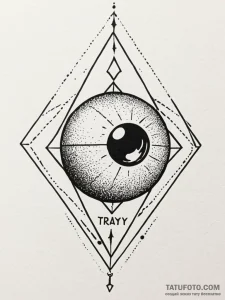 Magic 8-ball with 'try again later' message,... - эскиз тату (№1751254486_0, 30.06.2025 03:34) — Tatufoto.com