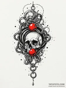 Chain, concept art for tattoo, trash polka ta... - эскиз тату (№1751255867_0, 30.06.2025 03:57) — Tatufoto.com