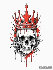 Ivory crown floating above bones, tattoo sket... - эскиз тату (№1751259138_0, 30.06.2025 04:52) — Tatufoto.com