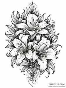 Lilies of the valley, tattoo flash sheet desi... - эскиз тату (№1751259224_0, 30.06.2025 04:53) — Tatufoto.com