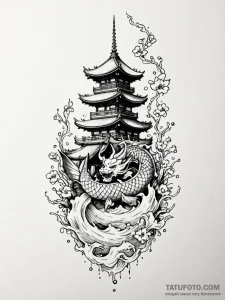 Forgotten crown beneath ruined spire, tattoo... - эскиз тату (№1751259309_0, 30.06.2025 04:55) — Tatufoto.com