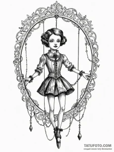 A marionette with cut strings, concept art fo... - эскиз тату (№1751259739_0, 30.06.2025 05:02) — Tatufoto.com