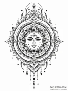 Hidden blade devouring celestial flame, tatto... - эскиз тату (№1751260797_0, 30.06.2025 05:19) — Tatufoto.com