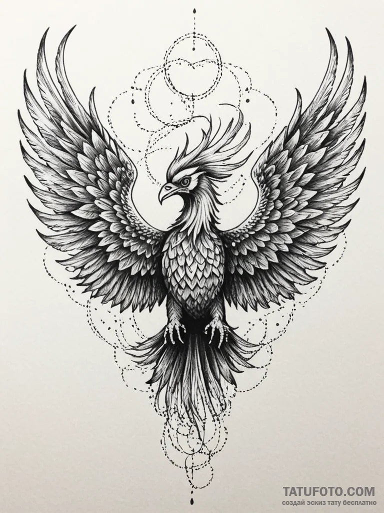 Phoenix wings tearing through veil, artistic... - эскиз тату (№1751262894_0, 30.06.2025 05:54) — Tatufoto.com