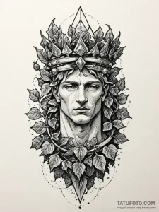 Monolith crowned in ivy, ink illustration for... - эскиз тату (№1751263807_0, 30.06.2025 06:10) — Tatufoto.com