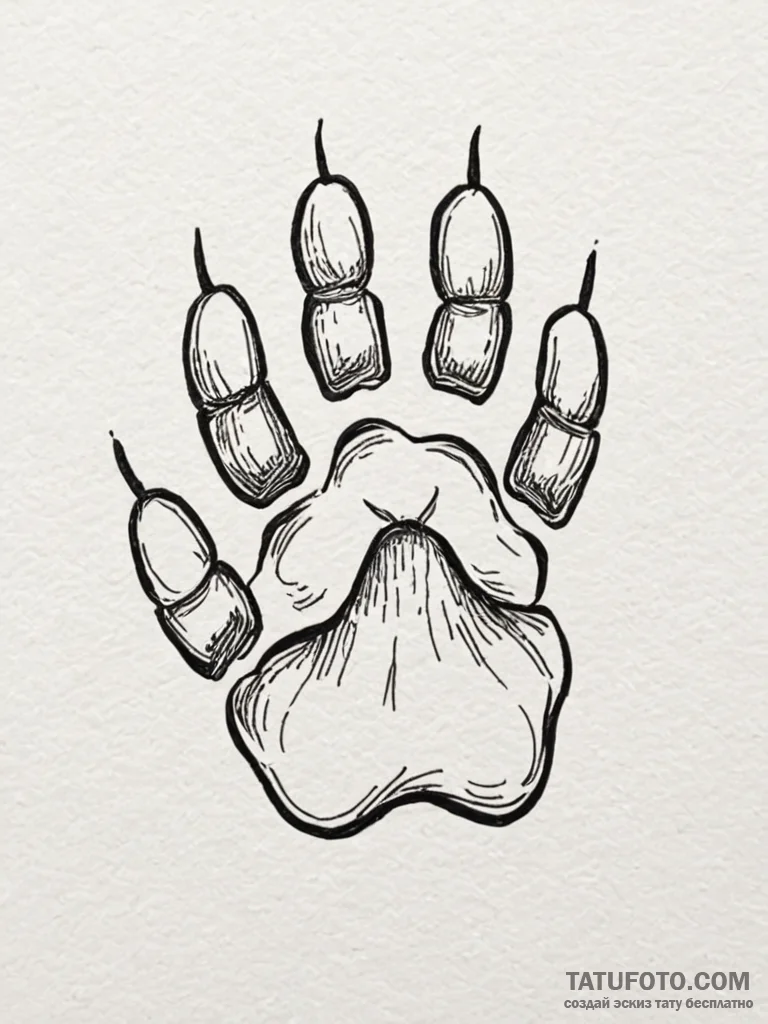 Cat's paws, tattoo flash sheet design, muted... - эскиз тату (№1751263989_0, 30.06.2025 06:13) — Tatufoto.com