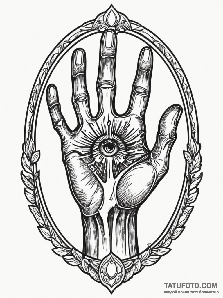 Oracleр р†р вђљрівђћсћs eye within skeletal h... - эскиз тату (№1751266443_0, 30.06.2025 06:54) — Tatufoto.com