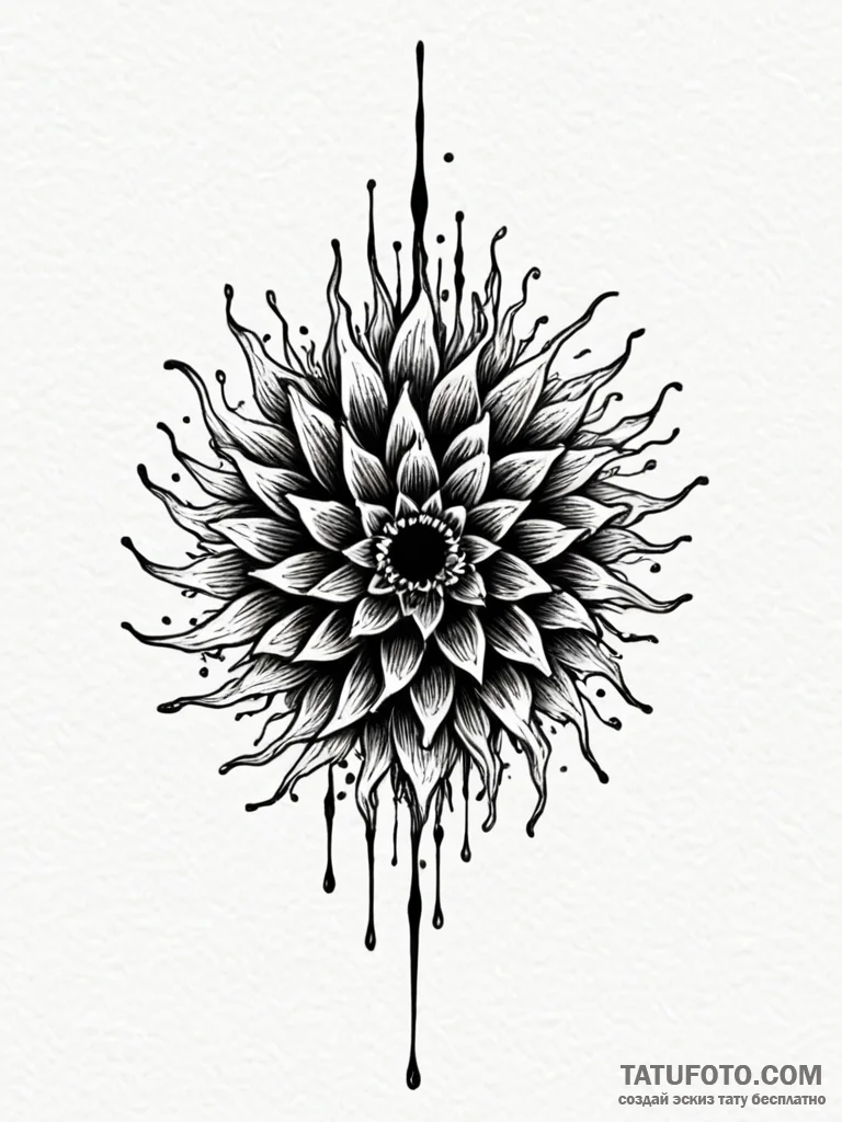 Magnetic ferrofluid forming a monstrous, shif... - эскиз тату (№1751268999_0, 30.06.2025 07:36) — Tatufoto.com