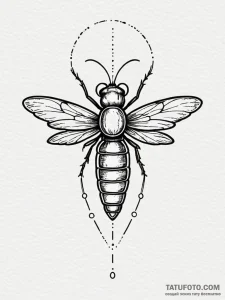 Firefly with its abdomen as a glowing vacuum... - эскиз тату (№1751269089_0, 30.06.2025 07:38) — Tatufoto.com