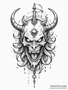 Onyx helm devouring starlight, ink illustrati... - эскиз тату (№1751269838_0, 30.06.2025 07:50) — Tatufoto.com