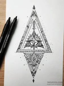Pendulum runes glowing faintly, artistic tatt... - эскиз тату (№1751284548_0, 30.06.2025 11:55) — Tatufoto.com