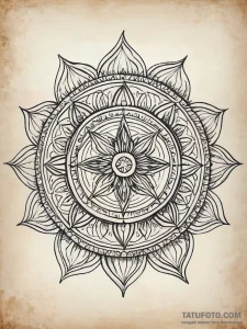D, tattoo sketch design, on a clean white pap... - эскиз тату (№1751284611_0, 30.06.2025 11:56) — Tatufoto.com