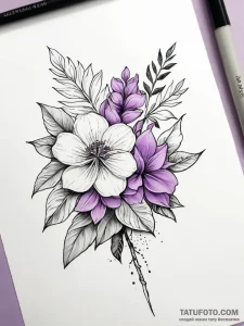 Lilac - эскиз тату (№1751284673_0, 30.06.2025 11:57) — Tatufoto.com