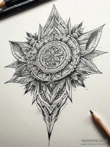 Sketchbook with a pencil, tattoo drawing outl... - эскиз тату (№1751289103_0, 30.06.2025 13:11) — Tatufoto.com