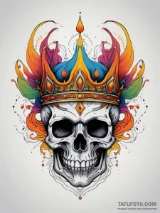 Engraved crown forged in flame, tattoo drawin... - эскиз тату (№1751289740_0, 30.06.2025 13:22) — Tatufoto.com