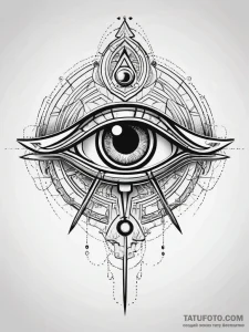 Eye of ra, artistic tattoo sketch, masterpiec... - эскиз тату (№1751289990_0, 30.06.2025 13:26) — Tatufoto.com
