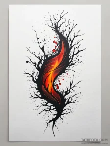 Earthquake crack spreading across the ground,... - эскиз тату (№1751290850_0, 30.06.2025 13:40) — Tatufoto.com