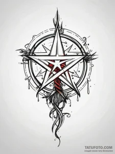 Morning star entwined with roots, concept art... - эскиз тату (№1751291583_0, 30.06.2025 13:53) — Tatufoto.com