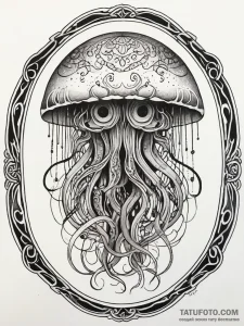 Gorgon jellyfish, artistic tattoo sketch, bol... - эскиз тату (№1751291771_0, 30.06.2025 13:56) — Tatufoto.com