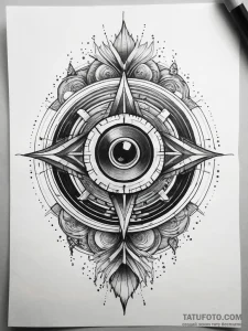 A detailed broken record, nostalgic,, concept... - эскиз тату (№1751293360_0, 30.06.2025 14:22) — Tatufoto.com