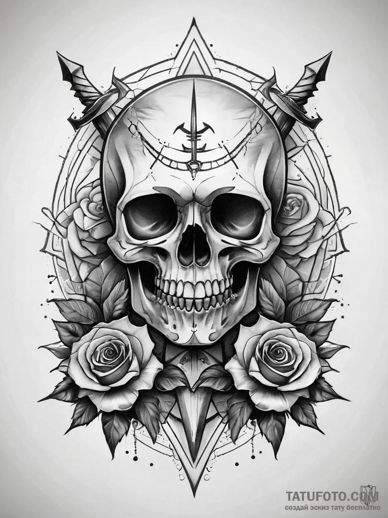 Kris dagger through spectral sigil, ink illus... - эскиз тату (№1751294239_0, 30.06.2025 14:37) — Tatufoto.com