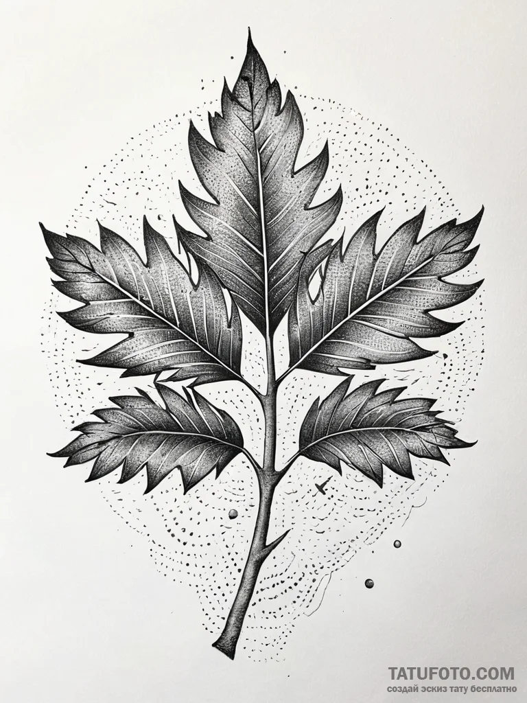 Oak branches binding relic, tattoo sketch des... - эскиз тату (№1751296072_0, 30.06.2025 15:07) — Tatufoto.com