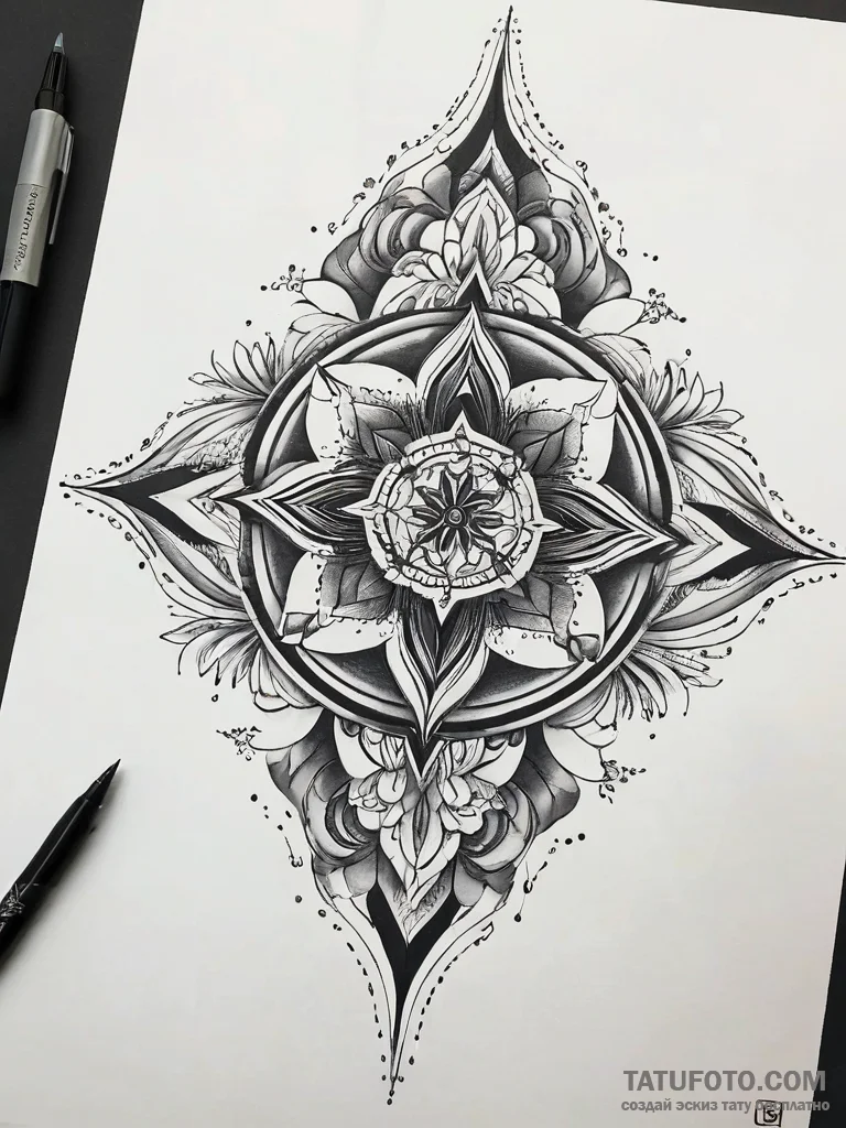 Fractal pattern, tattoo flash sheet design, v... - эскиз тату (№1751296326_0, 30.06.2025 15:12) — Tatufoto.com