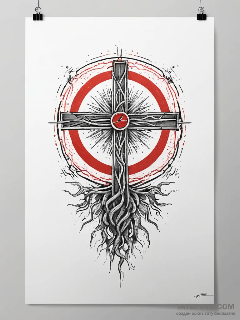 Quicksilver roots beneath burning sky, artist... - эскиз тату (№1751296389_0, 30.06.2025 15:13) — Tatufoto.com