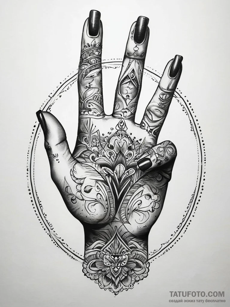'ok' hand sign gesture, outline, tattoo sketc... - эскиз тату (№1751296452_0, 30.06.2025 15:14) — Tatufoto.com