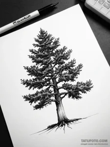 Sequoia tree, representing immense age and st... - эскиз тату (№1751297240_0, 30.06.2025 15:27) — Tatufoto.com
