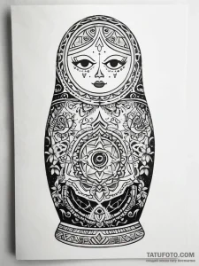 Nesting doll with layers of life, death, and... - эскиз тату (№1751297942_0, 30.06.2025 15:39) — Tatufoto.com