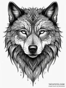 Black wolf with molten core, tattoo drawing o... - эскиз тату (№1751300811_0, 30.06.2025 16:26) — Tatufoto.com