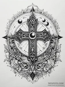 Moon sigil crowned with stars, tattoo flash s... - эскиз тату (№1751307793_0, 30.06.2025 18:23) — Tatufoto.com