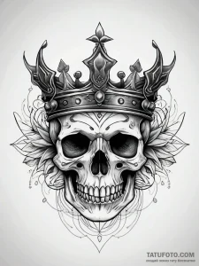 Crown of bone bound in wire, tattoo line art,... - эскиз тату (№1751307856_0, 30.06.2025 18:24) — Tatufoto.com