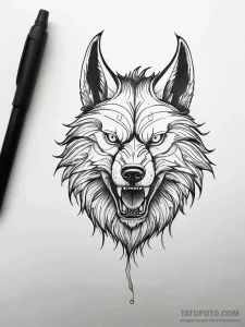 Werewolf - эскиз тату (№1751308174_0, 30.06.2025 18:29) — Tatufoto.com