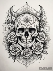 Nebula bloom devouring relic, tattoo sketch d... - эскиз тату (№1751310023_0, 30.06.2025 19:00) — Tatufoto.com